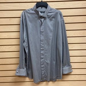 SAN REMO fashionable men French Cuff shirt Size 18 with cuff links